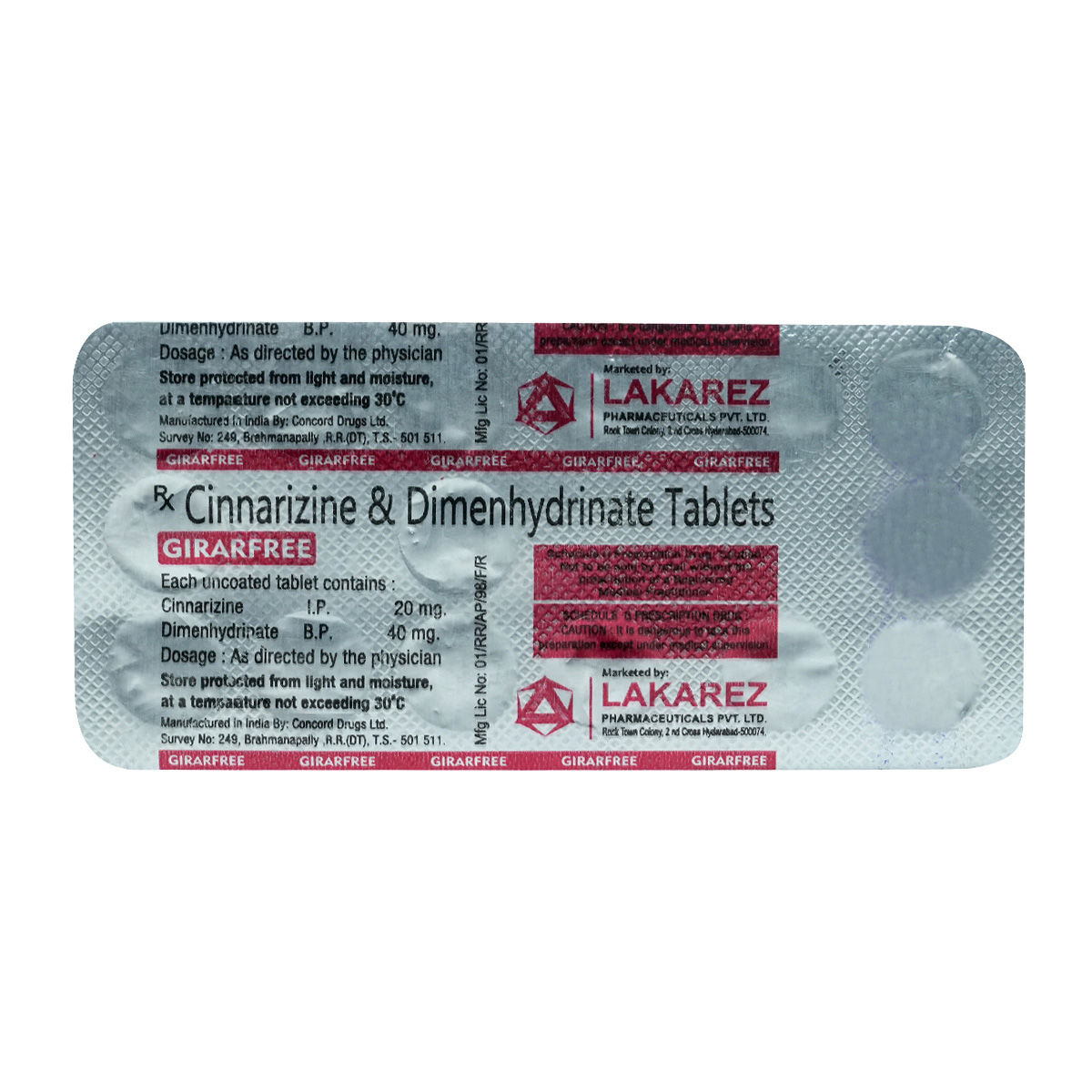 Buy Girarfree Tablet 15's Online