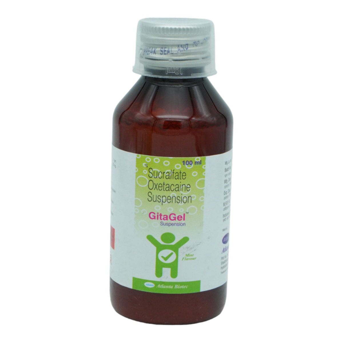Gitagel Mint Flavour Suspension 100 ml, Pack of 1 Gitagel Mint Flavour Suspension 100 ml, Pack of 1
