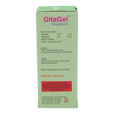 Gitagel Mint Flavour Suspension 100 ml, Pack of 1 Suspension