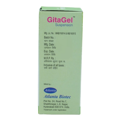 Gitagel Mint Flavour Suspension 100 ml, Pack of 1 Suspension