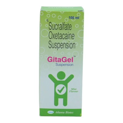 Gitagel Mint Flavour Suspension 100 ml, Pack of 1 Suspension