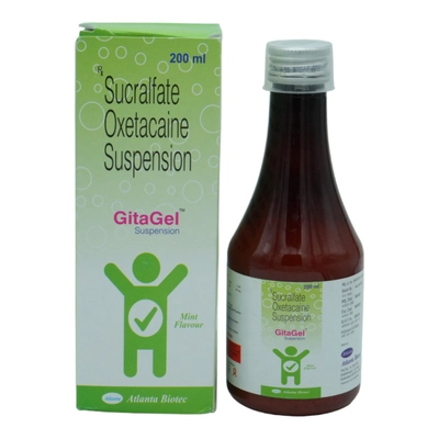 Gitagel Mint Flavour Suspension 200 ml, Pack of 1 Suspension