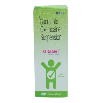 Gitagel Mint Flavour Suspension 200 ml, Pack of 1 Suspension