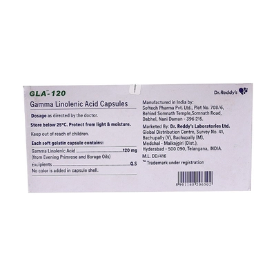 Gla 120 Capsule 30's, Pack of 30 CAPSULES