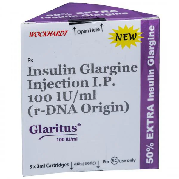Glaritus 100IU/ml Injection 3 ml, Pack of 1 Injection