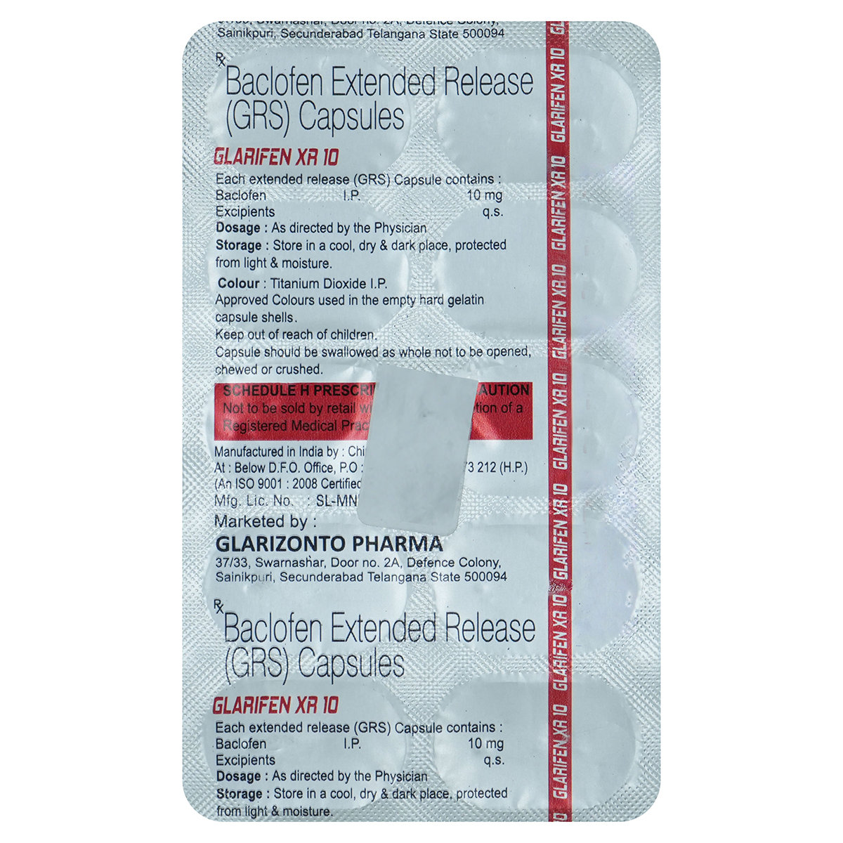 Glarifen XR 10 Capsule 10's, Pack of 10 CAPSULES Glarifen XR 10 Capsule 10's, Pack of 10 CAPSULES