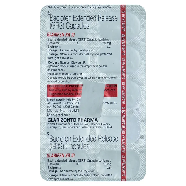 Glarifen XR 10 Capsule 10's, Pack of 10 CAPSULES