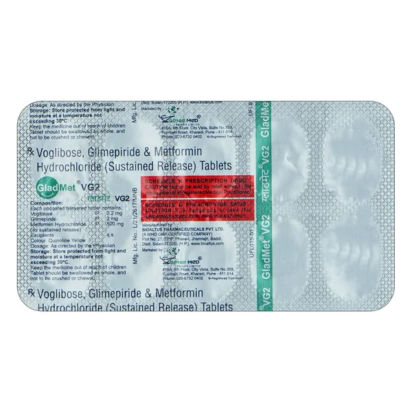 Gladmet VG2 Tablet 10's