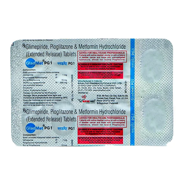 Gladmet PG1 Tablet 10's