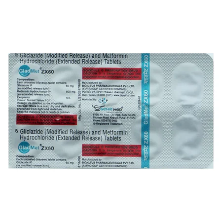 Gladmet ZX 60 Tablet 10's