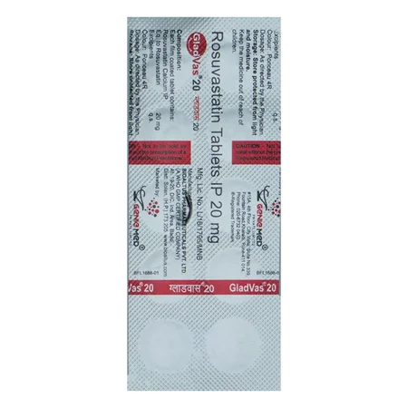Gladvas 20 Tablet 10's