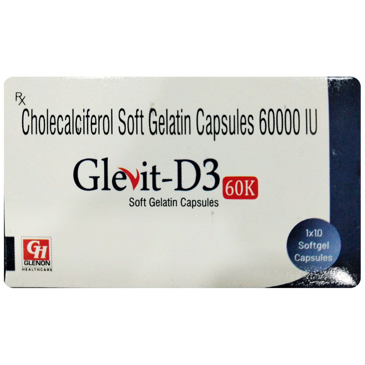 Glevit-D3 60K Softgel Capsule 10's, Pack of 10 Glevit-D3 60K Softgel Capsule 10's, Pack of 10