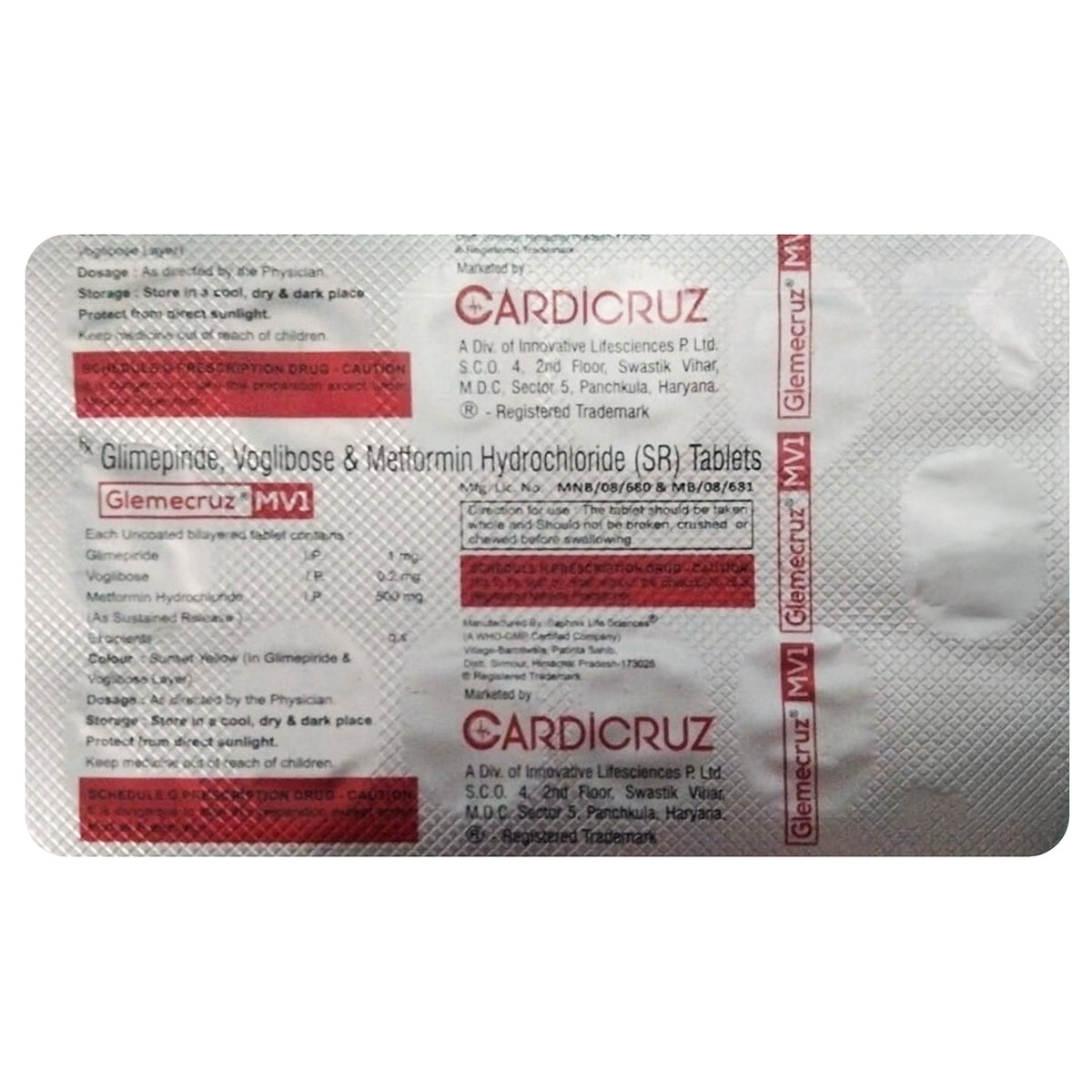 Glemecruz MV1 Tablet 10's, Pack of 10 Glemecruz MV1 Tablet 10's, Pack of 10