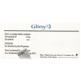 Glimy-3 Tablet 10's, Pack of 10 TABLETS