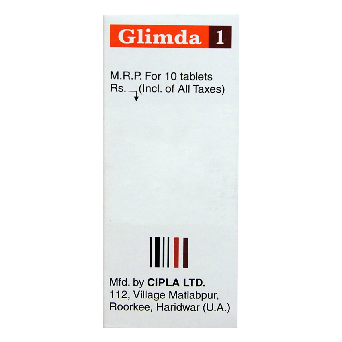 Glimda 1 mg Tablet 10's, Pack of 10 TABLETS Glimda 1 mg Tablet 10's, Pack of 10 TABLETS