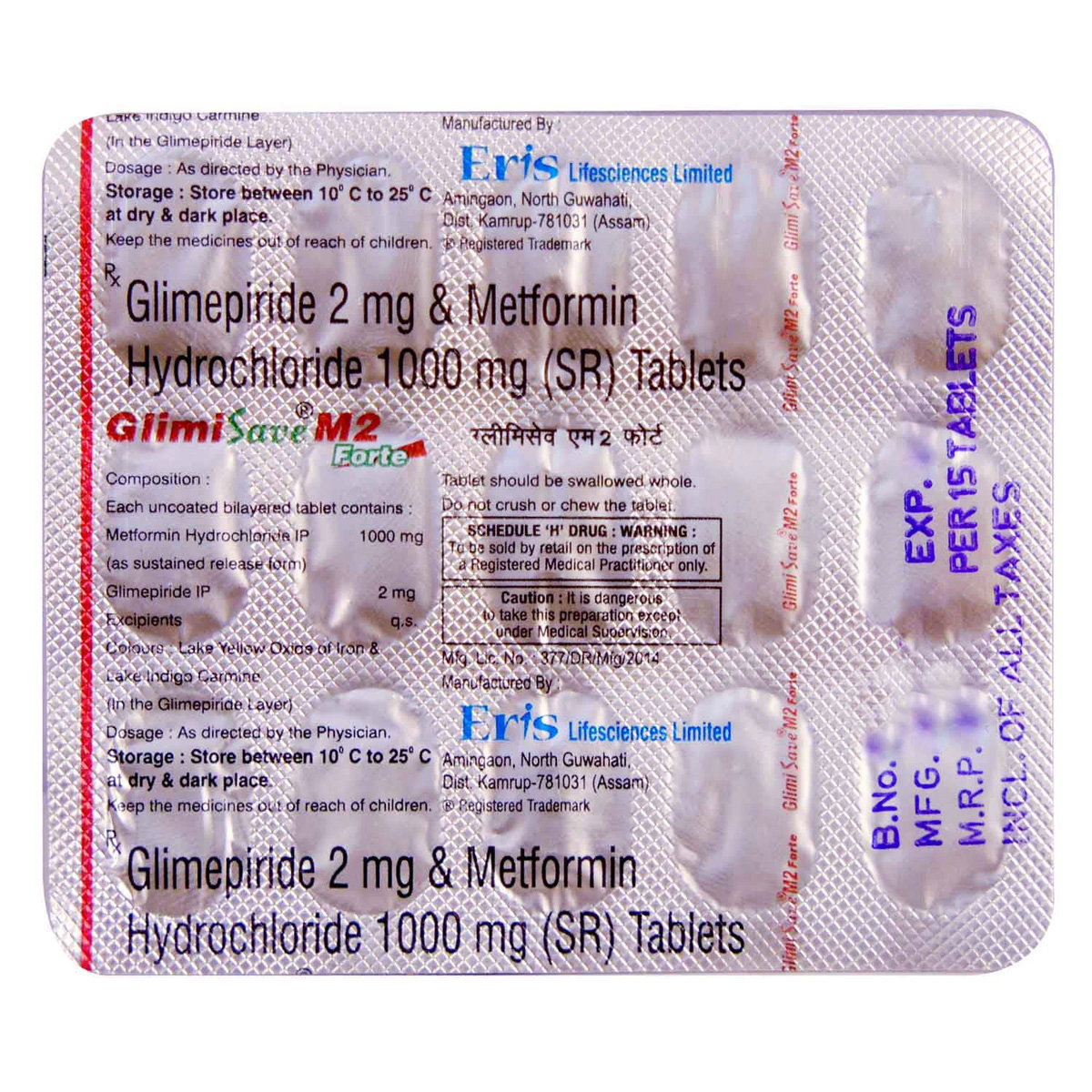 Glimisave M 2 Forte Tablet 15's, Pack of 15 TABLETS Glimisave M 2 Forte Tablet 15's, Pack of 15 TABLETS