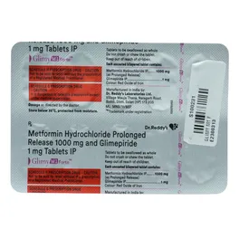 Glimy M1 Forte Tablet | Uses, Side Effects, Price | Apollo Pharmacy