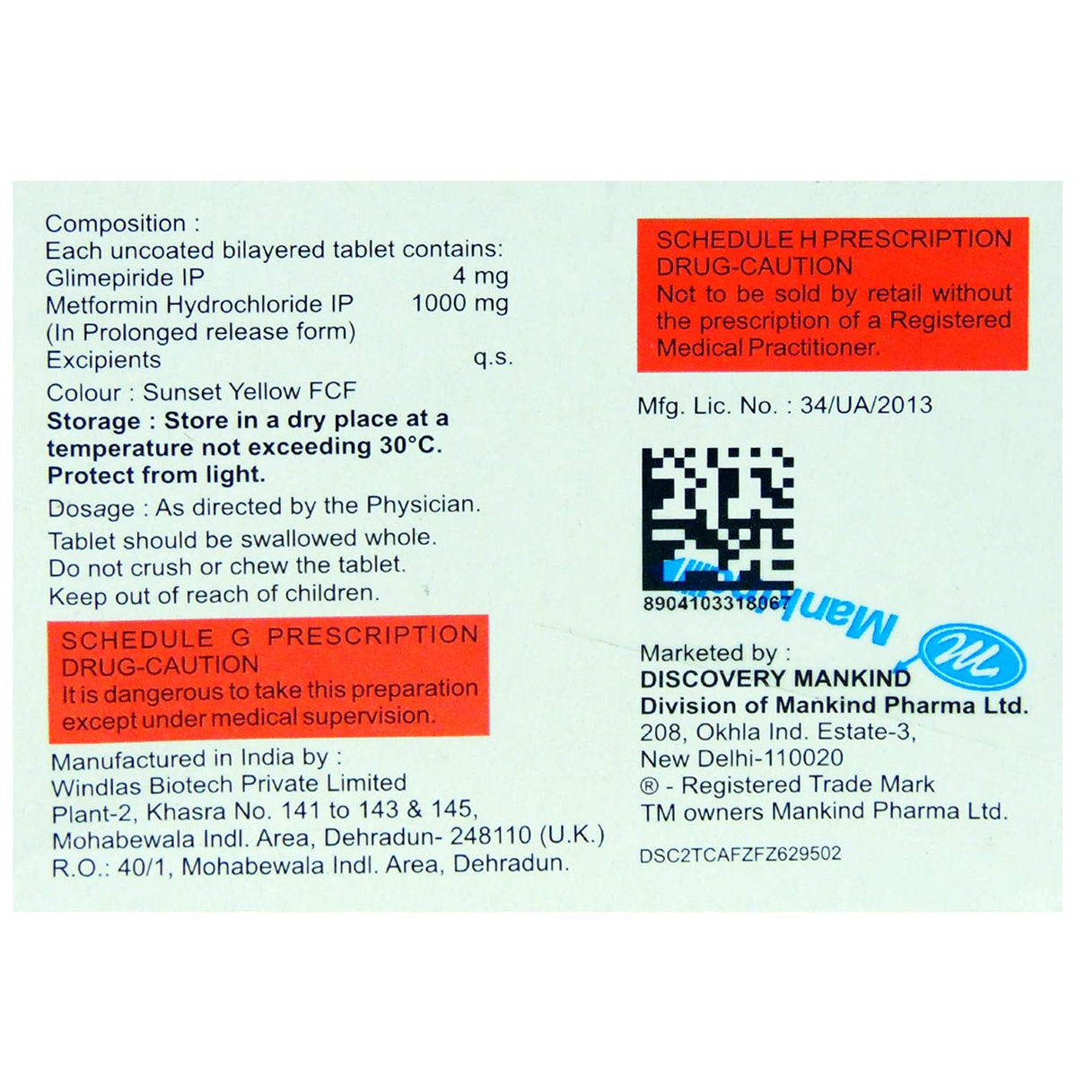 Glimestar M 4 Forte Tablet 10's Price, Uses, Side Effects, Composition ...