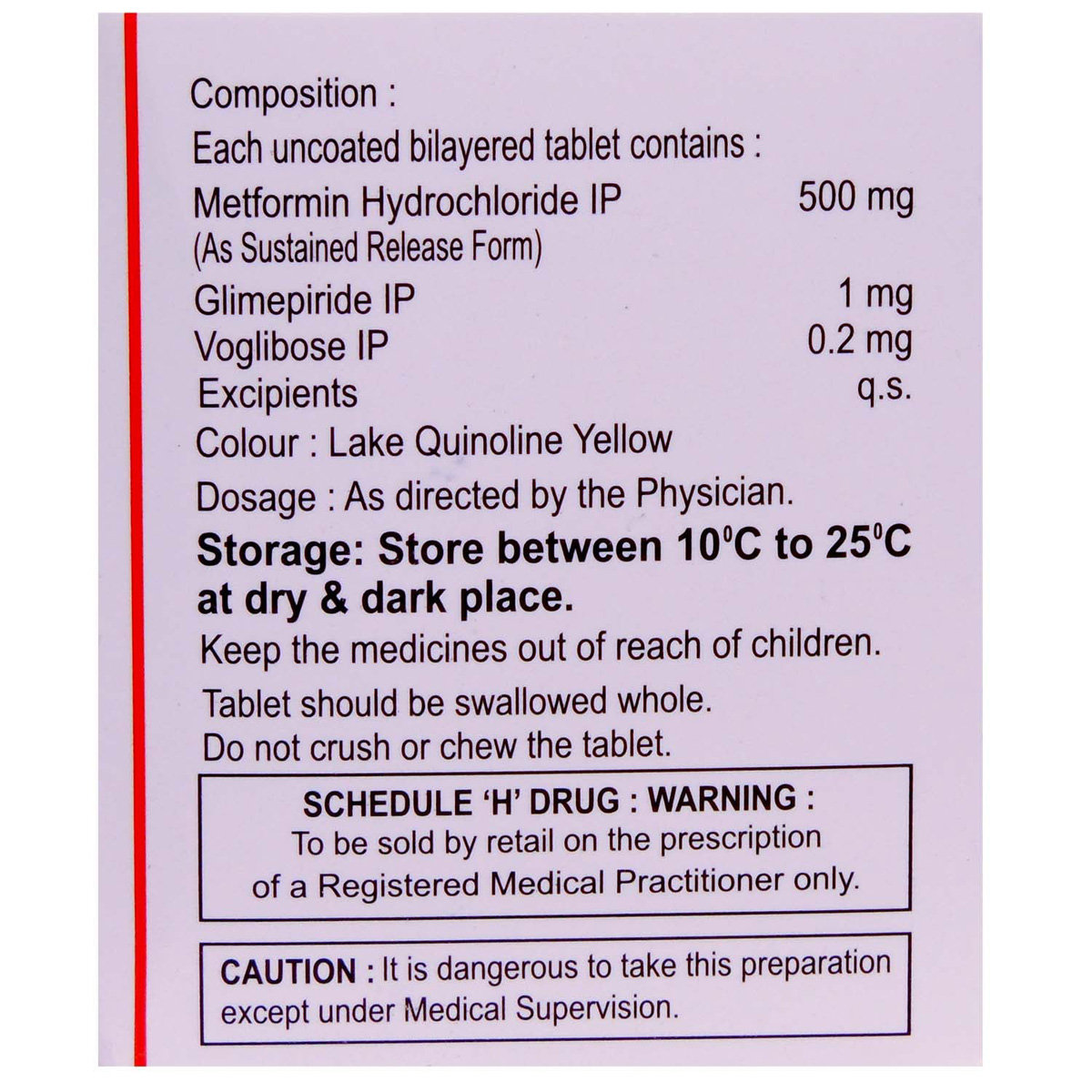 Glimisave MV 1 Tablet 15's, Pack of 15 Glimisave MV 1 Tablet 15's, Pack of 15