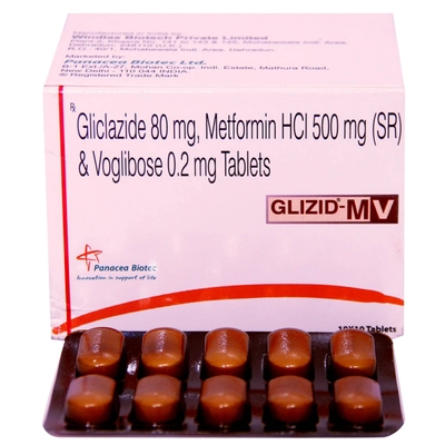 Glizid-MV Tablet 10's, Pack of 10 TABLETS