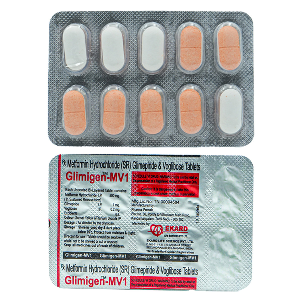 Glimigen Mv1 Tablet 10's, Pack of 10 TabletS Glimigen Mv1 Tablet 10's, Pack of 10 TabletS