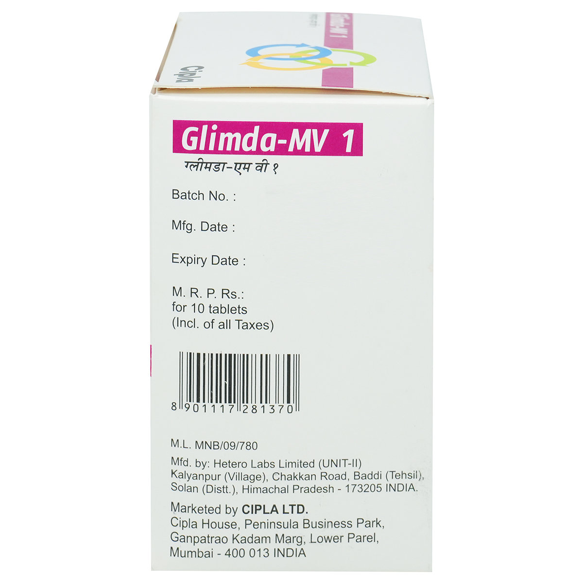 Glimda MV 1 Tablet 10's, Pack of 10 Glimda MV 1 Tablet 10's, Pack of 10