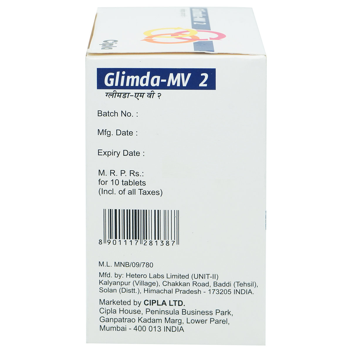 Glimda-MV 2 Tablet 10's, Pack of 10 Glimda-MV 2 Tablet 10's, Pack of 10