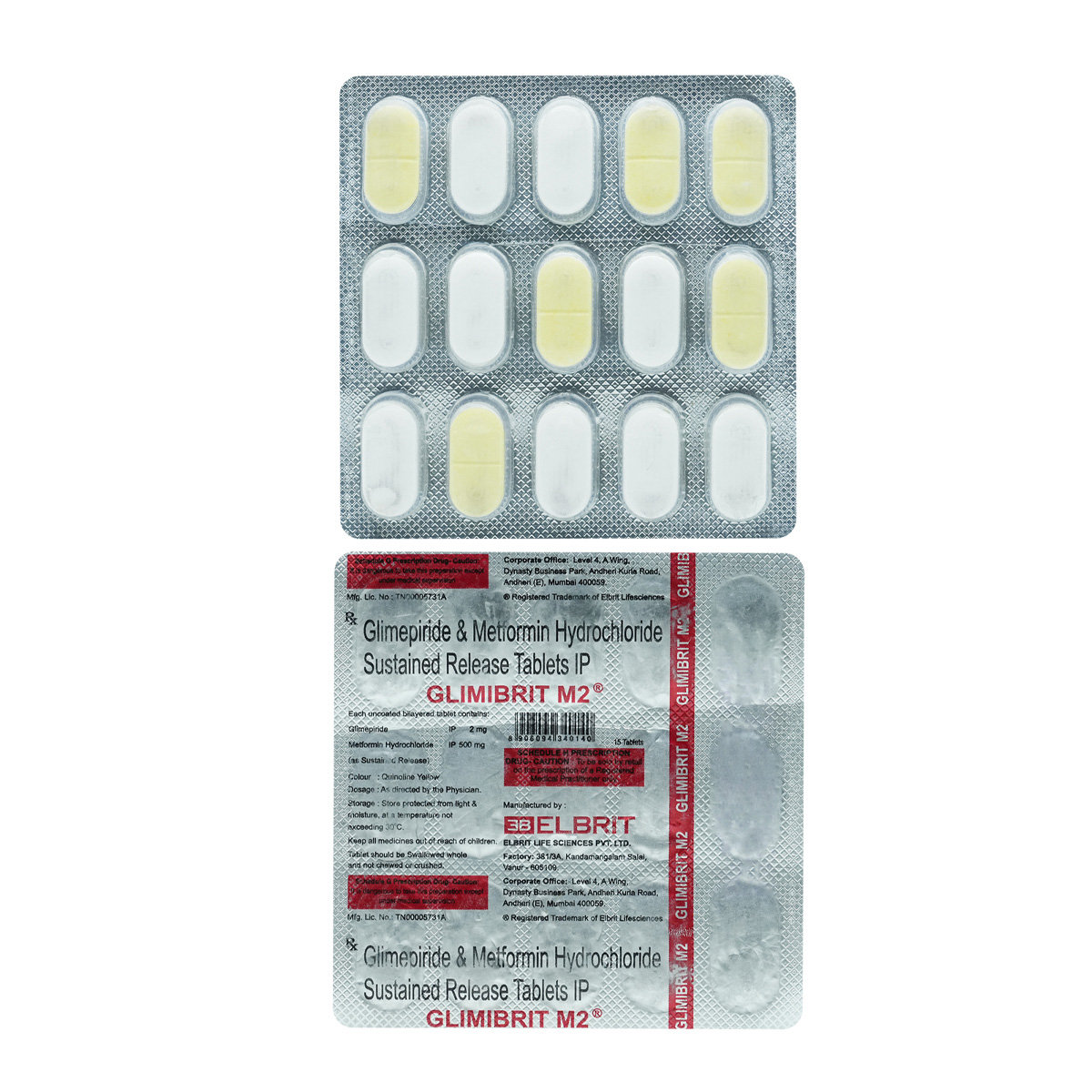 Glimibrit M2 Tablet 15's, Pack of 15 TabletS Glimibrit M2 Tablet 15's, Pack of 15 TabletS