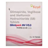 Glimipack MV 1/0.3 Tablet 10's, Pack of 10 TABLETS