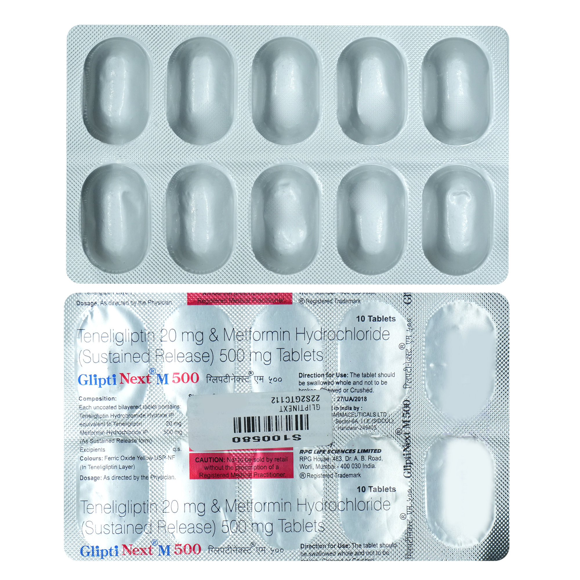 Glipti Next M 500 Tablet 10's, Pack of 10 TabletS Glipti Next M 500 Tablet 10's, Pack of 10 TabletS