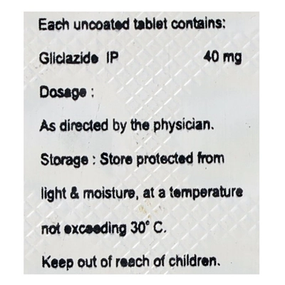 Glizato 40 Tablet 15's, Pack of 15 TABLETS