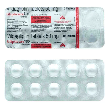 Glipticure-50 Tablet 10's
