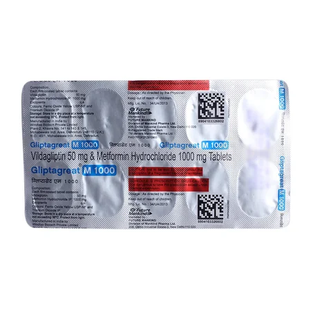 Gliptagreat M 1000 Tablet 10's
