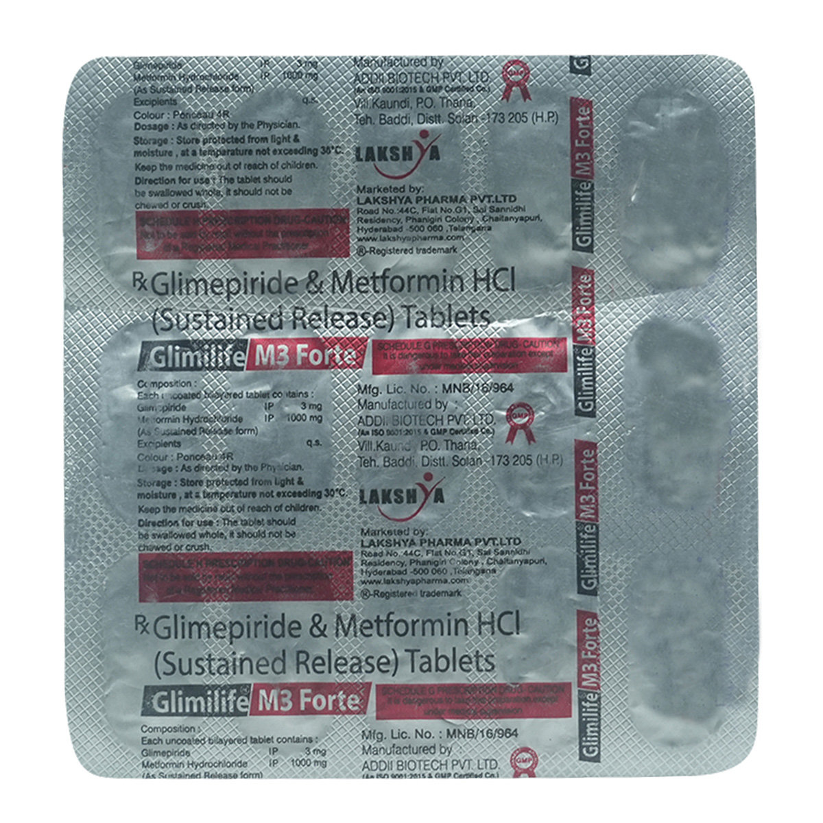 Glimilife M3 Forte Tablet 15's, Pack of 15 TabletS Glimilife M3 Forte Tablet 15's, Pack of 15 TabletS