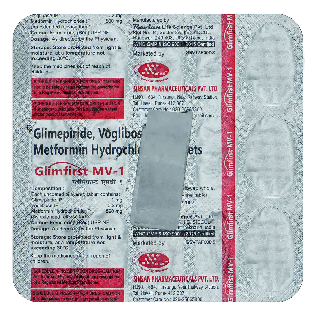 Glimfirst MV-1 Tablet 15's, Pack of 15 TABLETS Glimfirst MV-1 Tablet 15's, Pack of 15 TABLETS