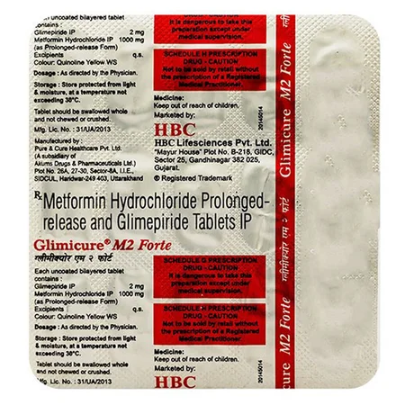 Glimicure M 2 Forte Tablet 15's