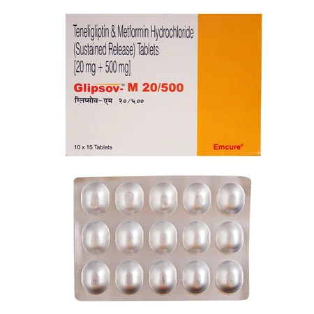 Glipsov-M 20 mg/500 mg Tablet 15's