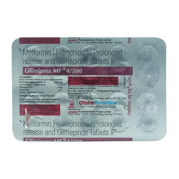 Glimiprex MF 4/500mg Tablet 10's, Pack of 10 TABLETS
