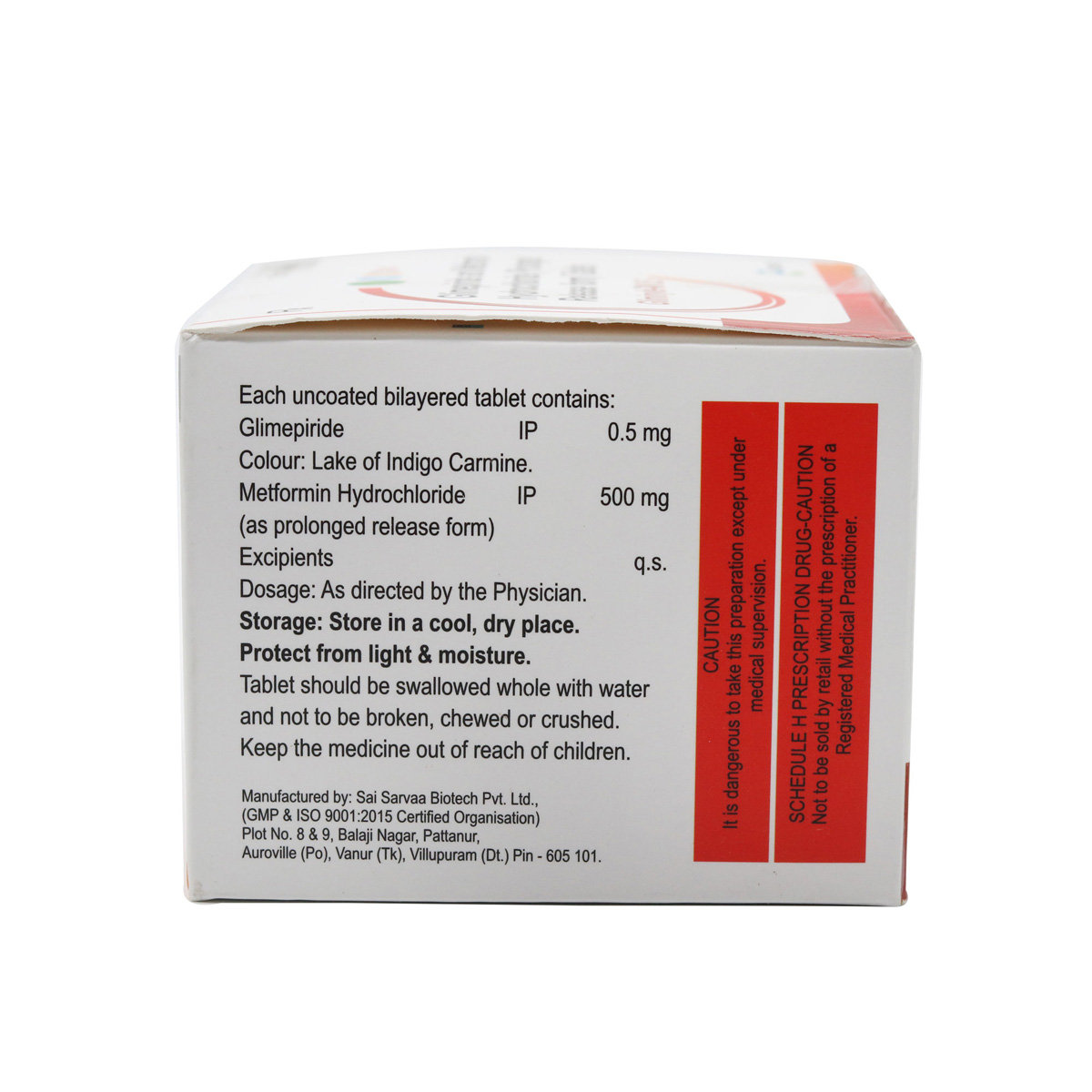 Gliminyle-M 0.5 Tablet 10's, Pack of 10 TABLETS Gliminyle-M 0.5 Tablet 10's, Pack of 10 TABLETS