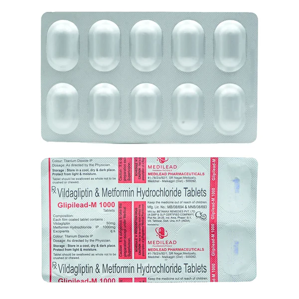 Glipilead M 1000 Tablet 10's, Pack of 10 TABLETS