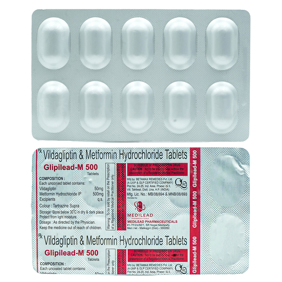 GLIPILEAD M 500 TABLETS 10'S, Pack of 10 TABLETS GLIPILEAD M 500 TABLETS 10'S, Pack of 10 TABLETS