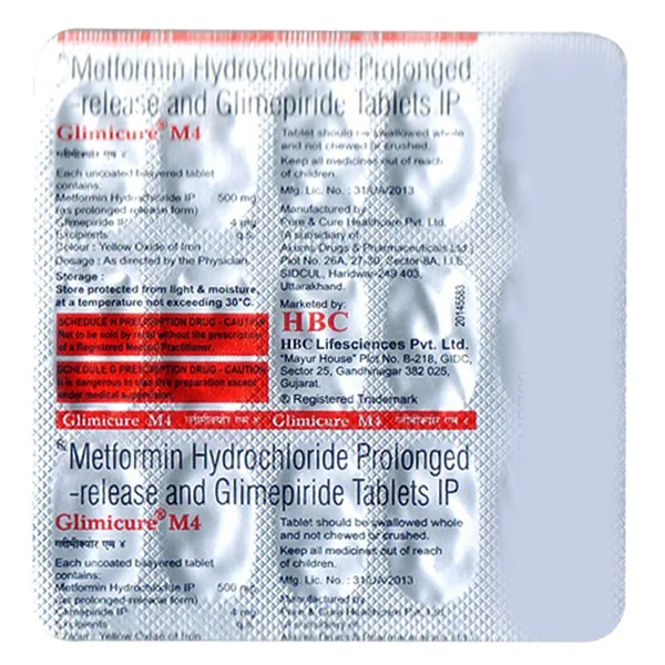 Glimicure M 4 Tablet 15's