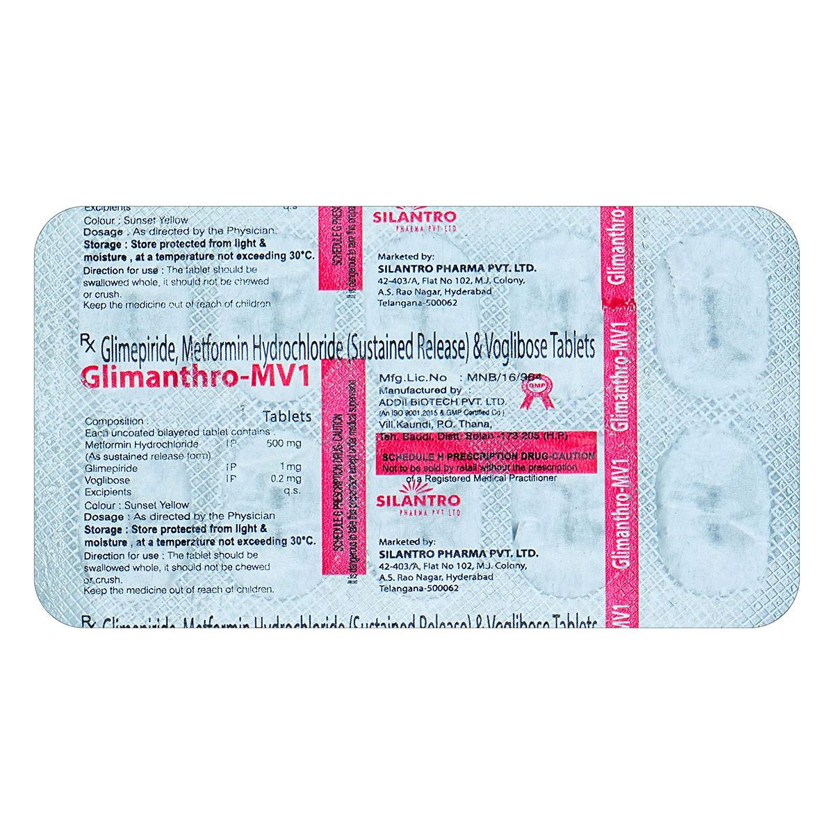 Glimanthro MV1 Tablet 10's, Pack of 10 TABLETS