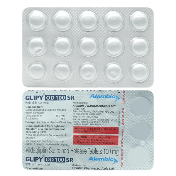 Glipy OD 100 SR Tablet 15's