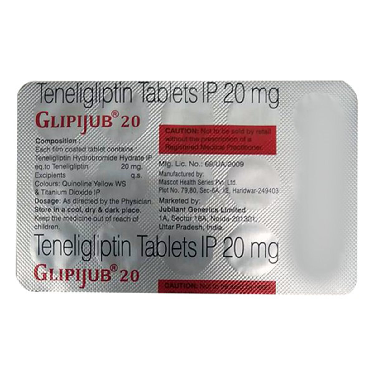 Glipijub 20 Tablet 15's, Pack of 15 TABLETS Glipijub 20 Tablet 15's, Pack of 15 TABLETS