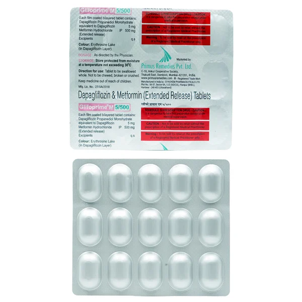 Glifoprime M 5/500 Tablet 15's