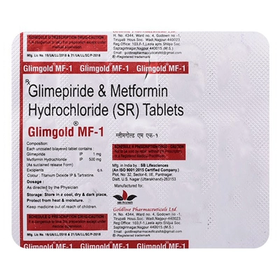 Glimgold MF-1 Tablet 15's, Pack of 15 TABLETS