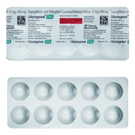 Gliptagreat D10 Tablet 10's