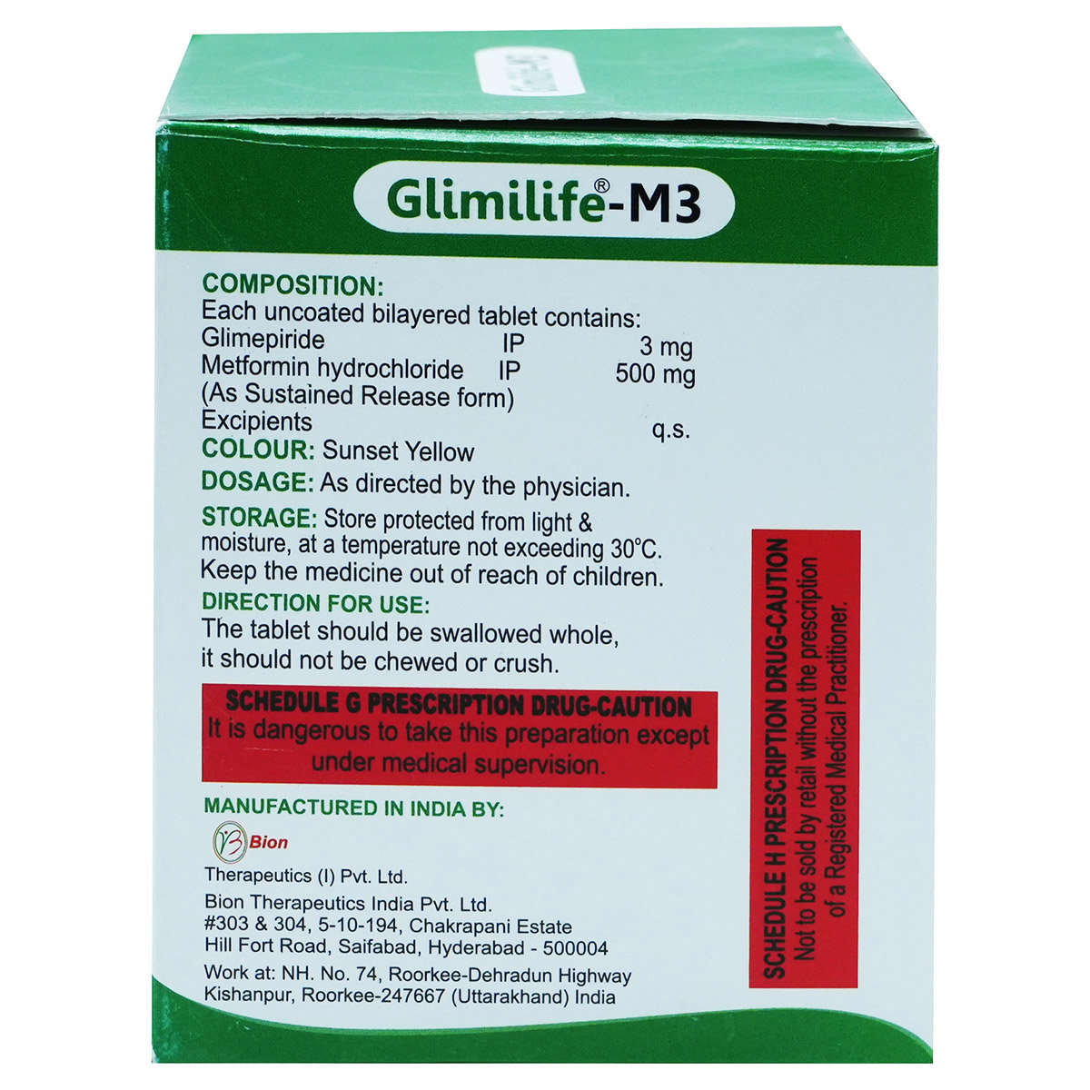 Glimilife-M3 Tabler 15's, Pack of 15 TabletS Glimilife-M3 Tabler 15's, Pack of 15 TabletS