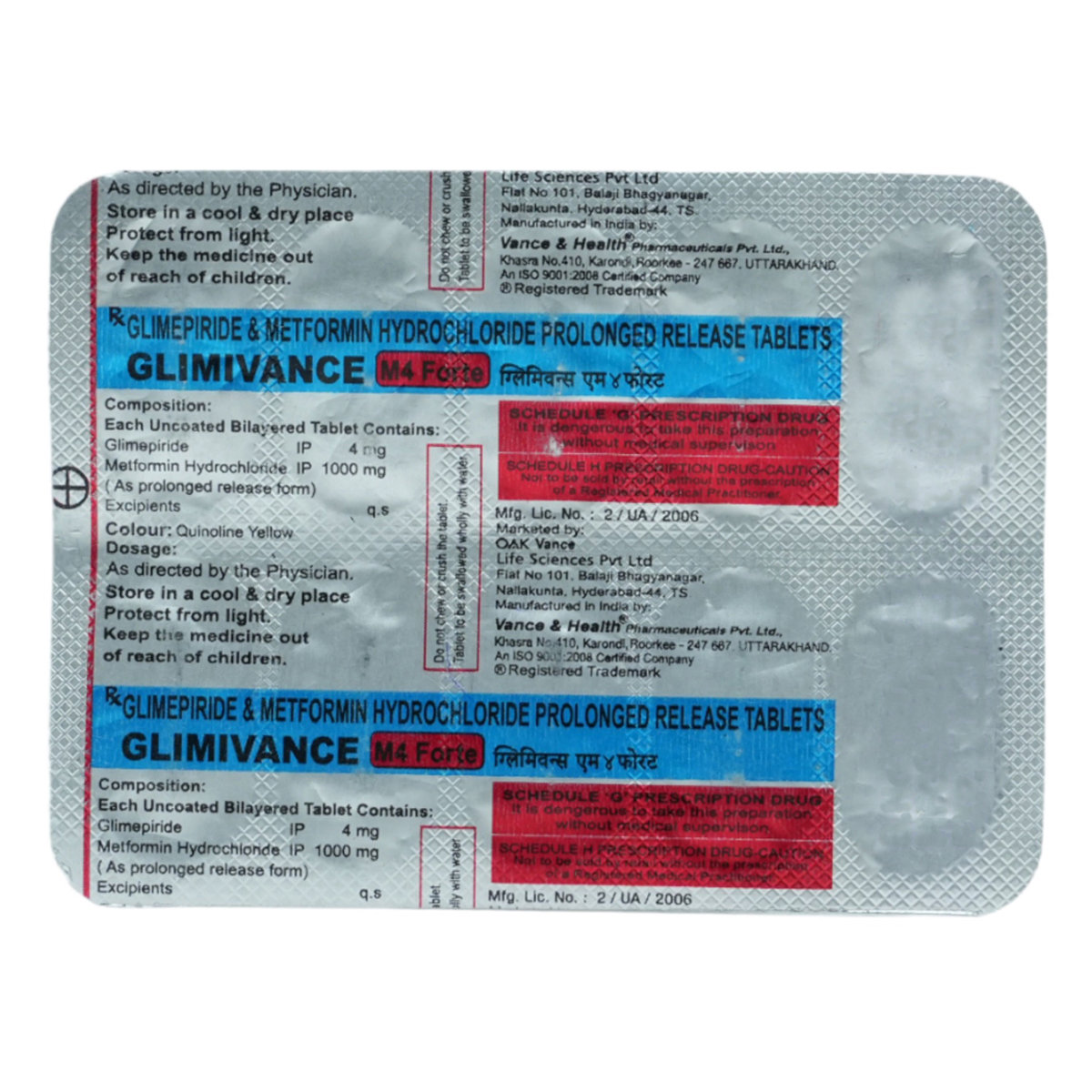 Glimivance M4 Forte Tablet 10's, Pack of 10 TabletS Glimivance M4 Forte Tablet 10's, Pack of 10 TabletS